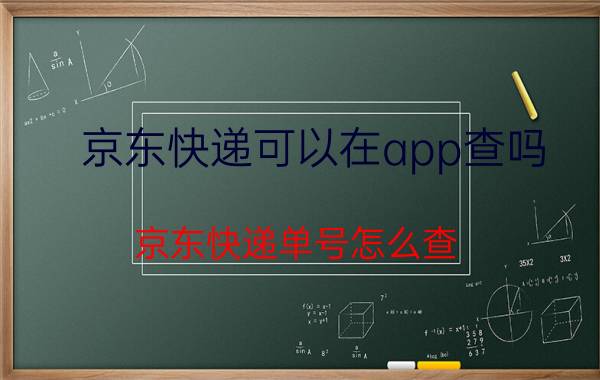 京东快递可以在app查吗 京东快递单号怎么查？